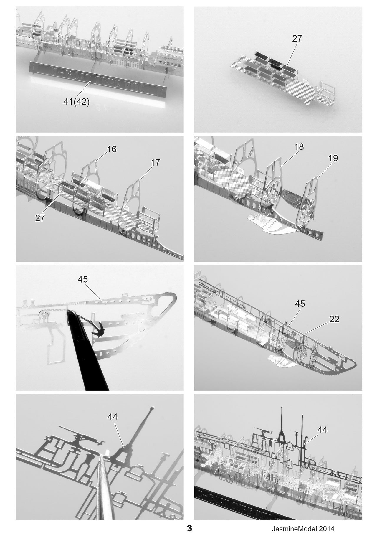 205001 1/350 German Navy Submarine U-Boat Type VIIC Wolf Pack