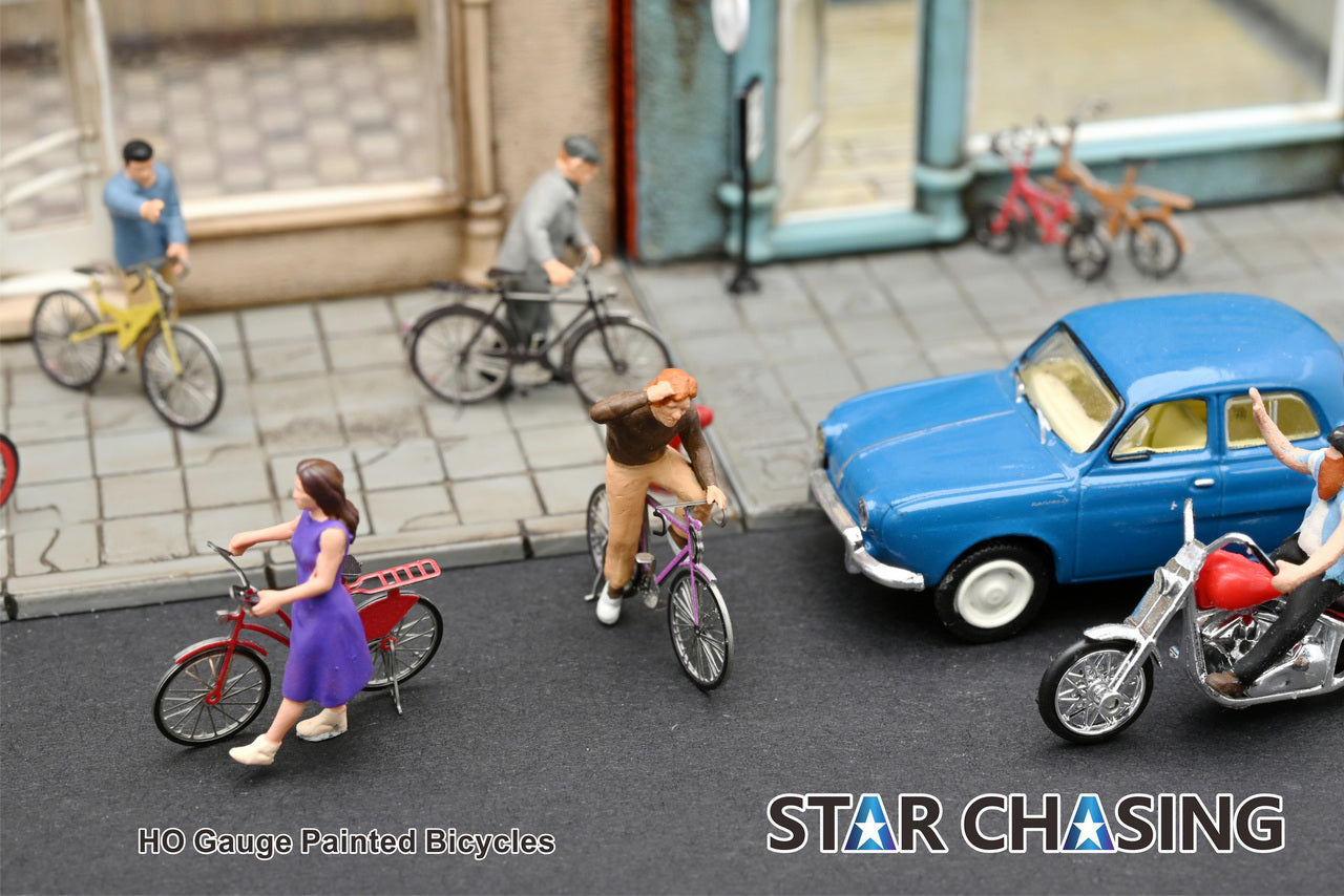 HO Gauge HO Scale 1/87 Painted Bicycles Train Model Scenario Accessories HO32001