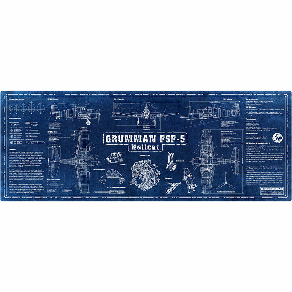 ZD21001 Gaming Mouse Pad Mat Office Large Non-Slip 800x300X3 mm WWII F6F-5