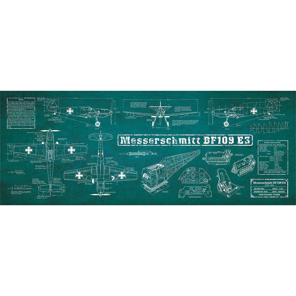ZD21002 Gaming Mouse Pad Mat Office Large Non-Slip 800x300X3 mm WWII Bf-109E3