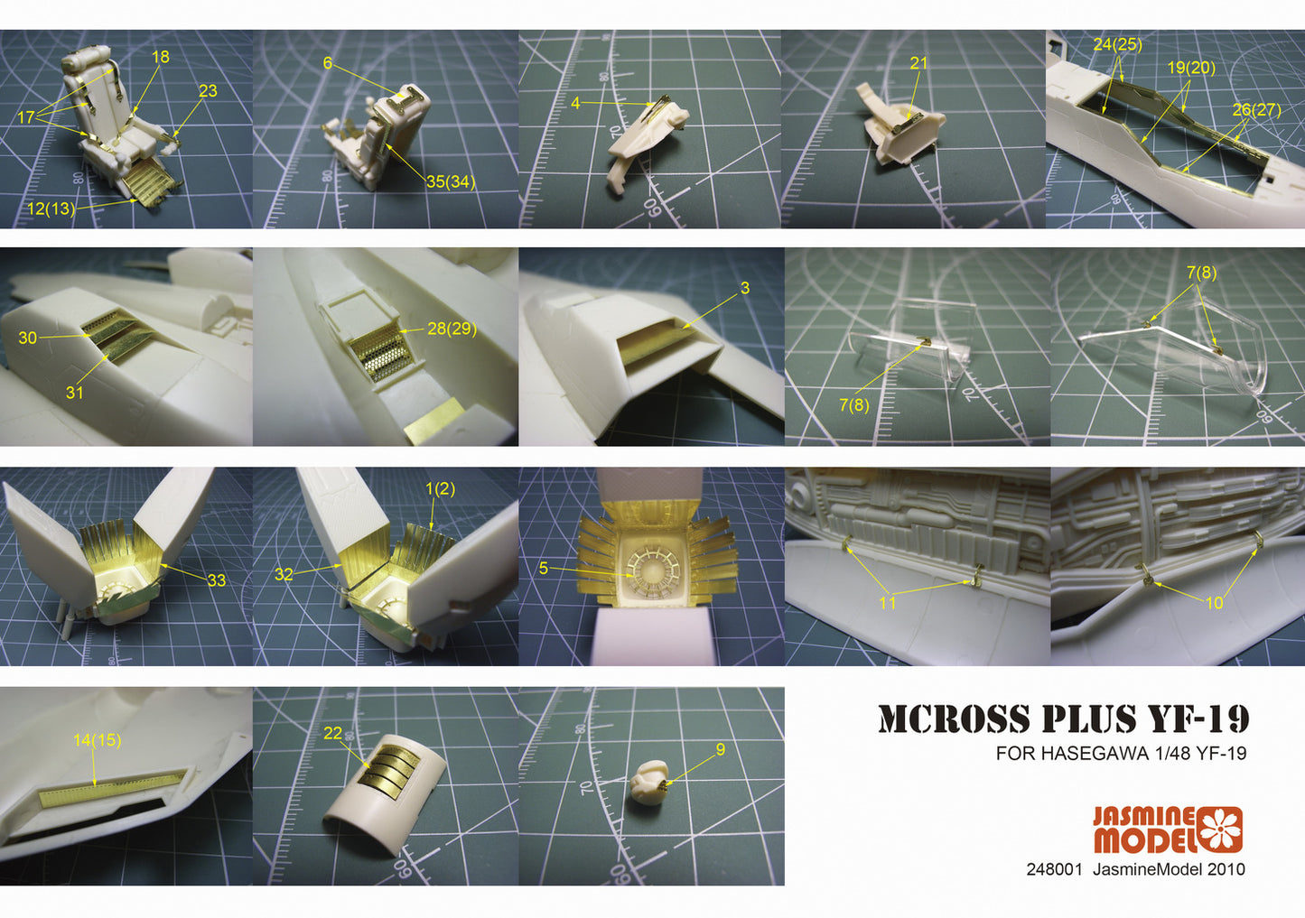248001 PE upgrade parts for Hasegawa 1/48 MACROSS PLUS YF-19