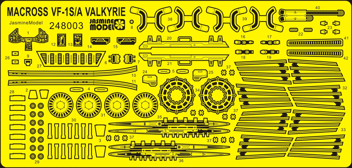 248003 PE upgrade parts for Hasegawa 1/48 MACROSS VF-1S/A Skull Squadron