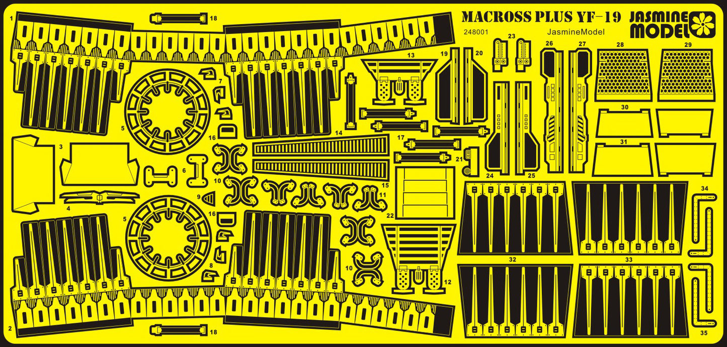 248001 PE upgrade parts for Hasegawa 1/48 MACROSS PLUS YF-19