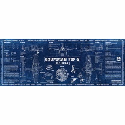 ZD21001 Gaming Mouse Pad Mat Office Large Non-Slip 800x300X3 mm WWII F6F-5