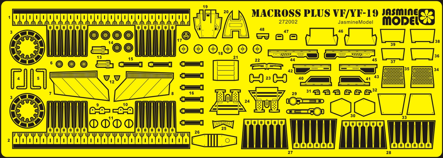 272002 PE upgrade parts for Hasegawa 1/72 MACROSS PLUS YF/VF-19