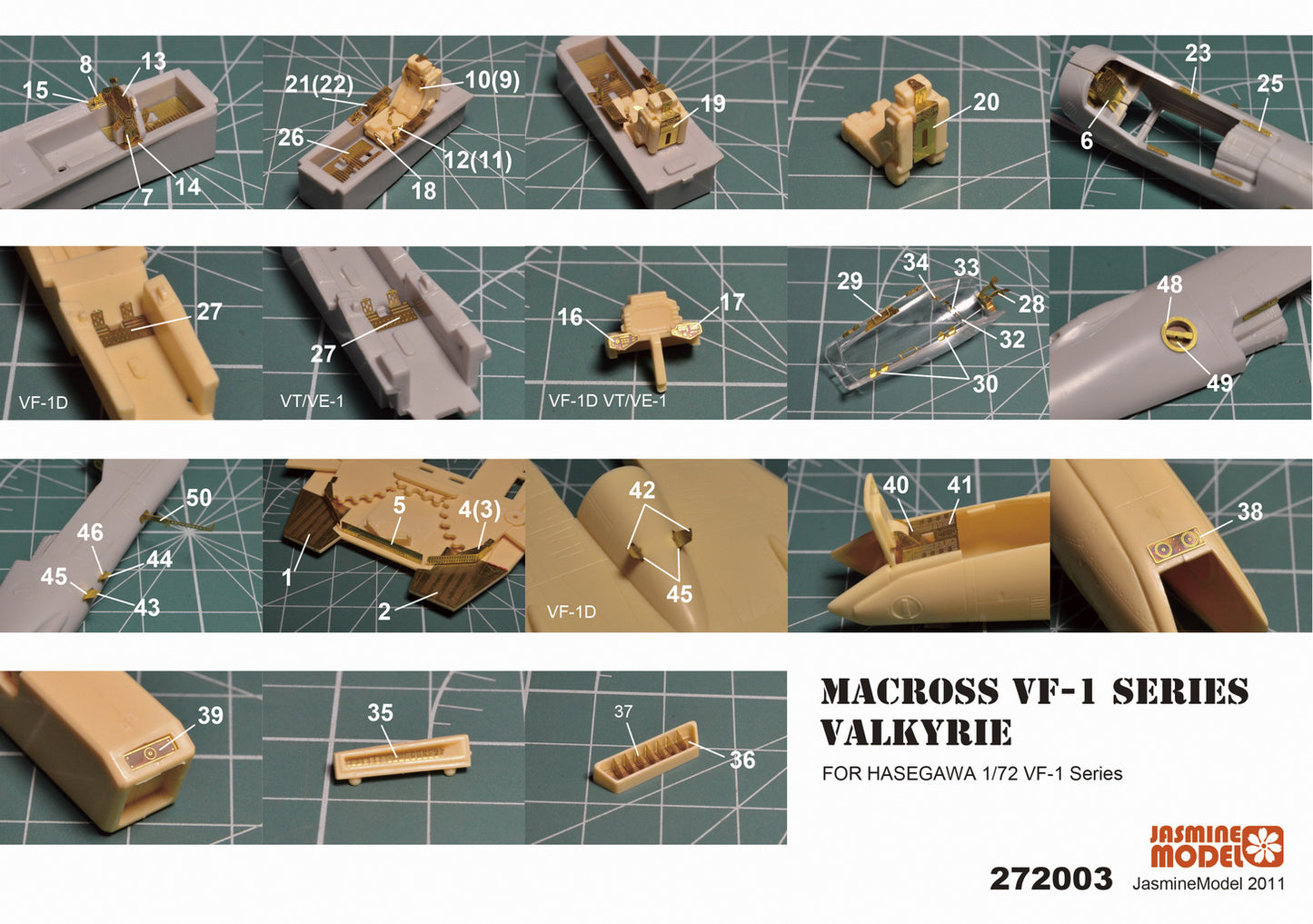 272003 PE upgrade parts for Hasegawa 1/72 MACROSS VF-1 SERIES