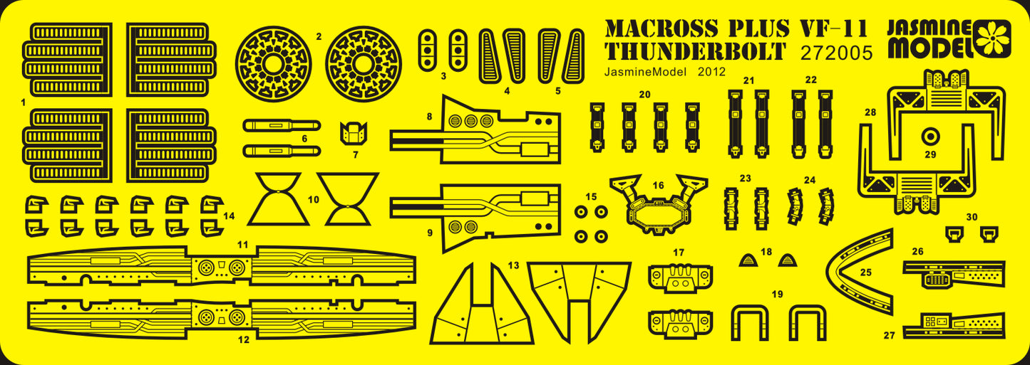 272005 PE upgrade parts for Hasegawa 1/72 MACROSS PLUS VF-11 THUNDERBOLT