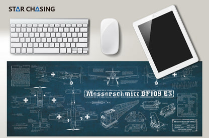 ZD21002 Gaming Mouse Pad Mat Office Large Non-Slip 800x300X3 mm WWII Bf-109E3