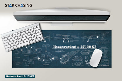 ZD21002 Gaming Mouse Pad Mat Office Large Non-Slip 800x300X3 mm WWII Bf-109E3