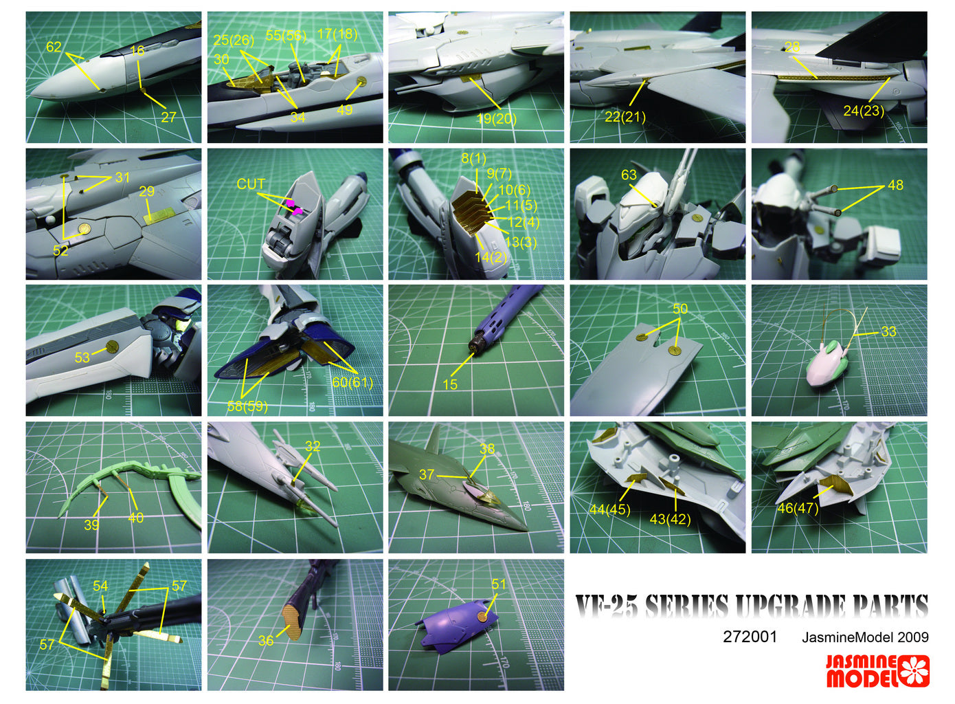 272001 PE upgrade parts for Bandai 1/72 MACROSS FRONTIER VF-25 Series