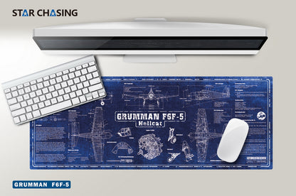 ZD21001 Gaming Mouse Pad Mat Office Large Non-Slip 800x300X3 mm WWII F6F-5