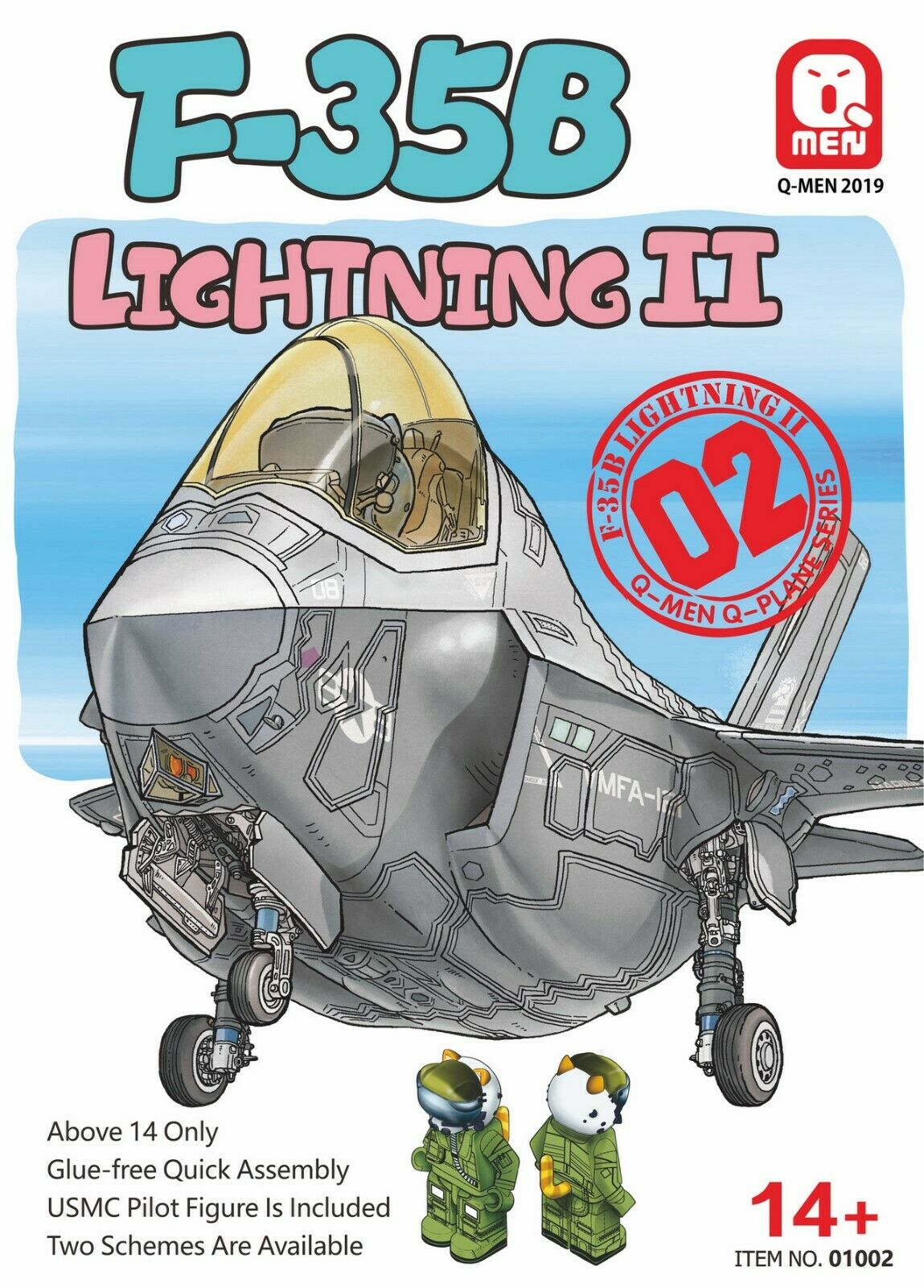 A01002 Q-MEN Q Plane Series USMC Marine Corps F-35B Lightning II