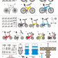 N31004 N-Gauge N-Scale Folding Bicycle & Children Bicycle Train Model Scenario Model Accessories