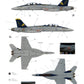 144004 Model Decals for 1/144 US Navy F/A-18F VFA-32 Swordsmen